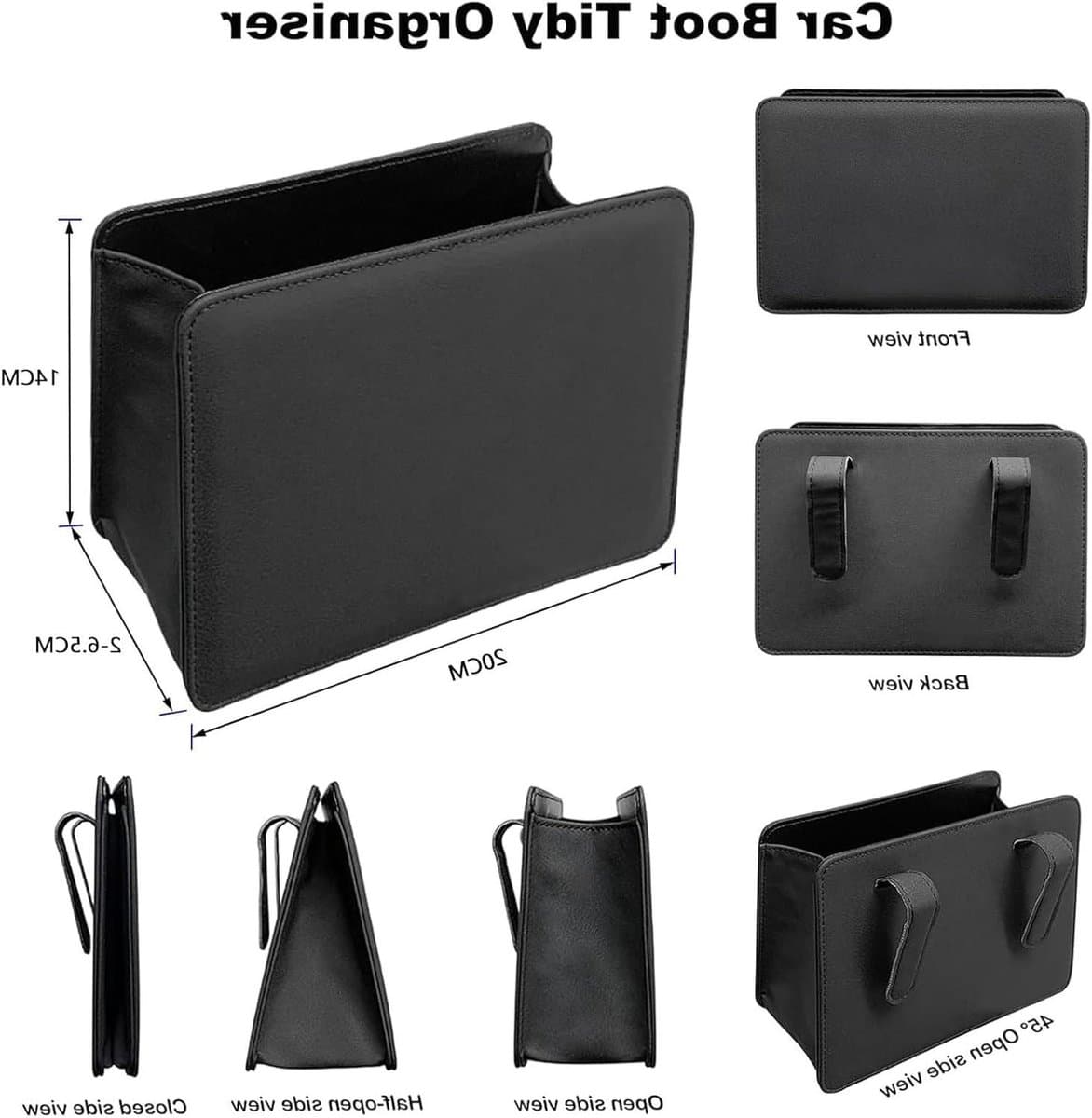 Hangende Auto Prullenbak - Opbergzak Container - Auto Netjes Houden - Opvouwbaar Ontwerp - 20x14x6.5cm - Wijnrood