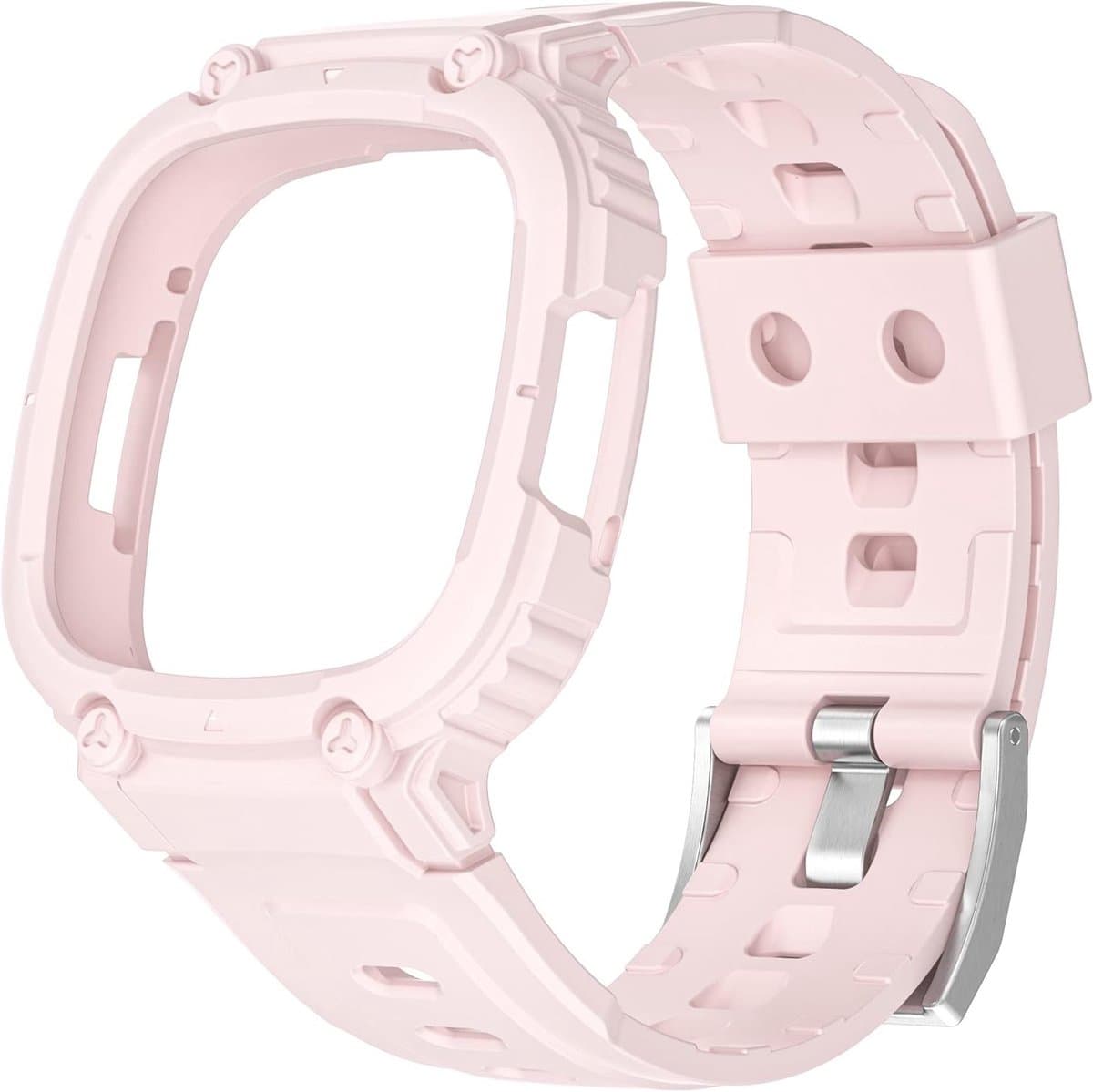 Siliconen Horlogeband voor Fitbit Versa 4/Versa 3 en Sense 2 met Schokbestendige Bescherming en Comfortabele Pasvorm