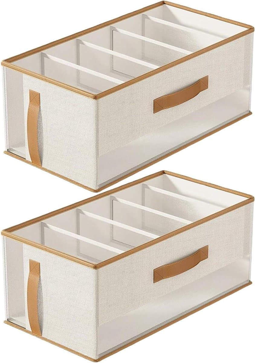 Kast Organizer - Opberger Tassen - Kleding Opbergen - Ademend Mesh - 26x26x9 cm - Grijs