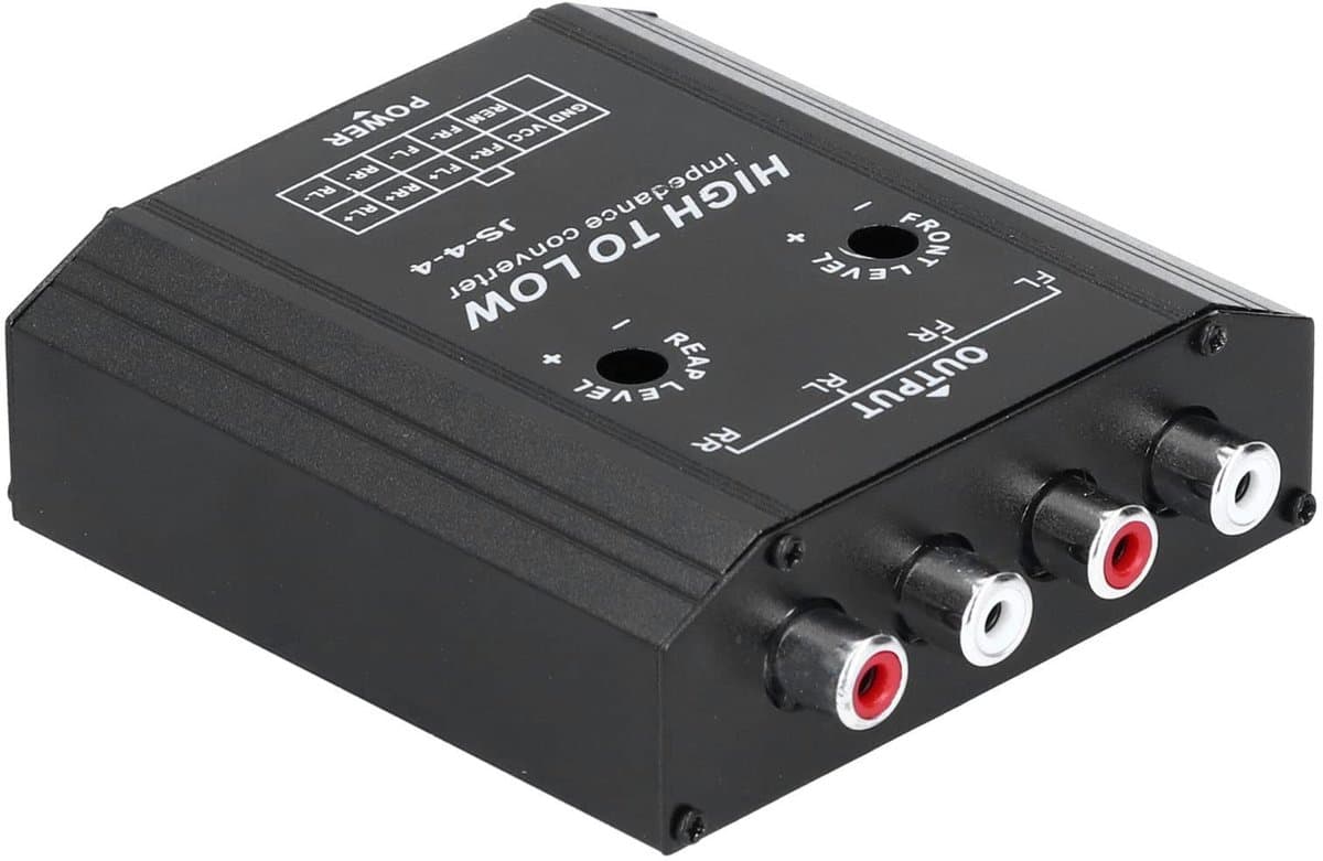 Store_9 - Audio-impedantieconverter - Hoge naar Lage -lijn - 12V 4-kanaals - Compatibel met Autoradioluidsprekers - Geluidsversterking - Ideaal voo...