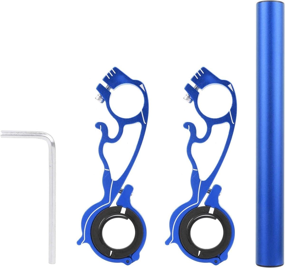 Fietsstuur Verlenger - Stuurhouder - Extra Opbergruimte - Dubbele Bevestiging - 20 cm Lengte - Zwart