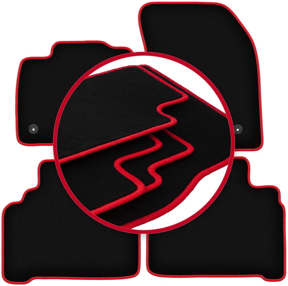 CARLUX-RED automatten voor: Ford Galaxy MK3 minivan (2015-)
