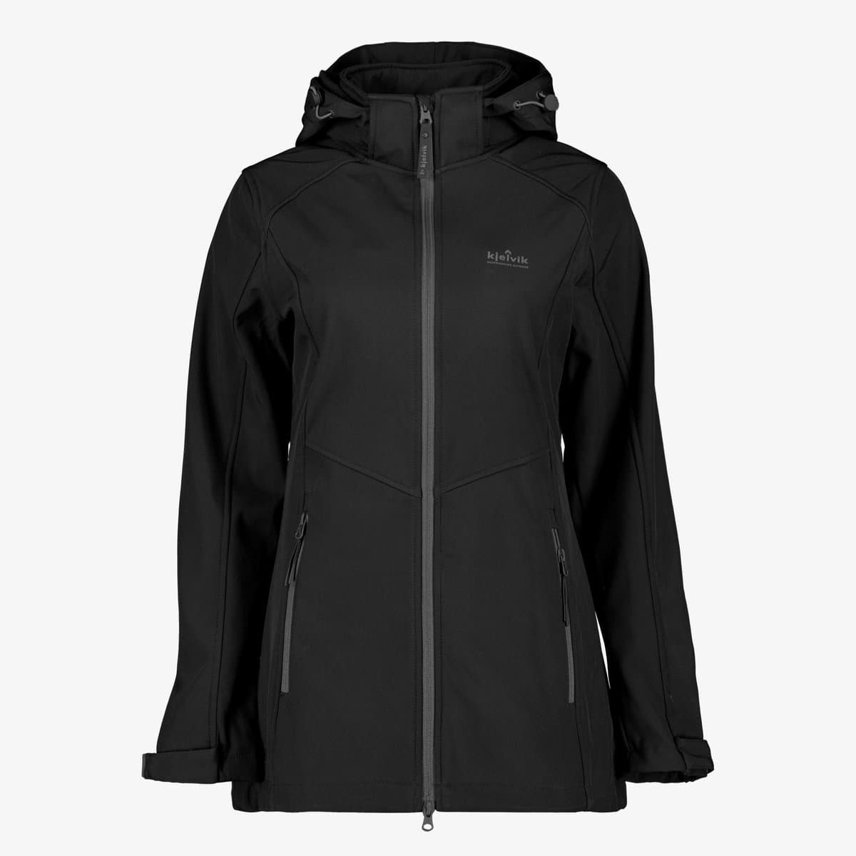 Kjelvik softshell dames jas zwart - Maat M