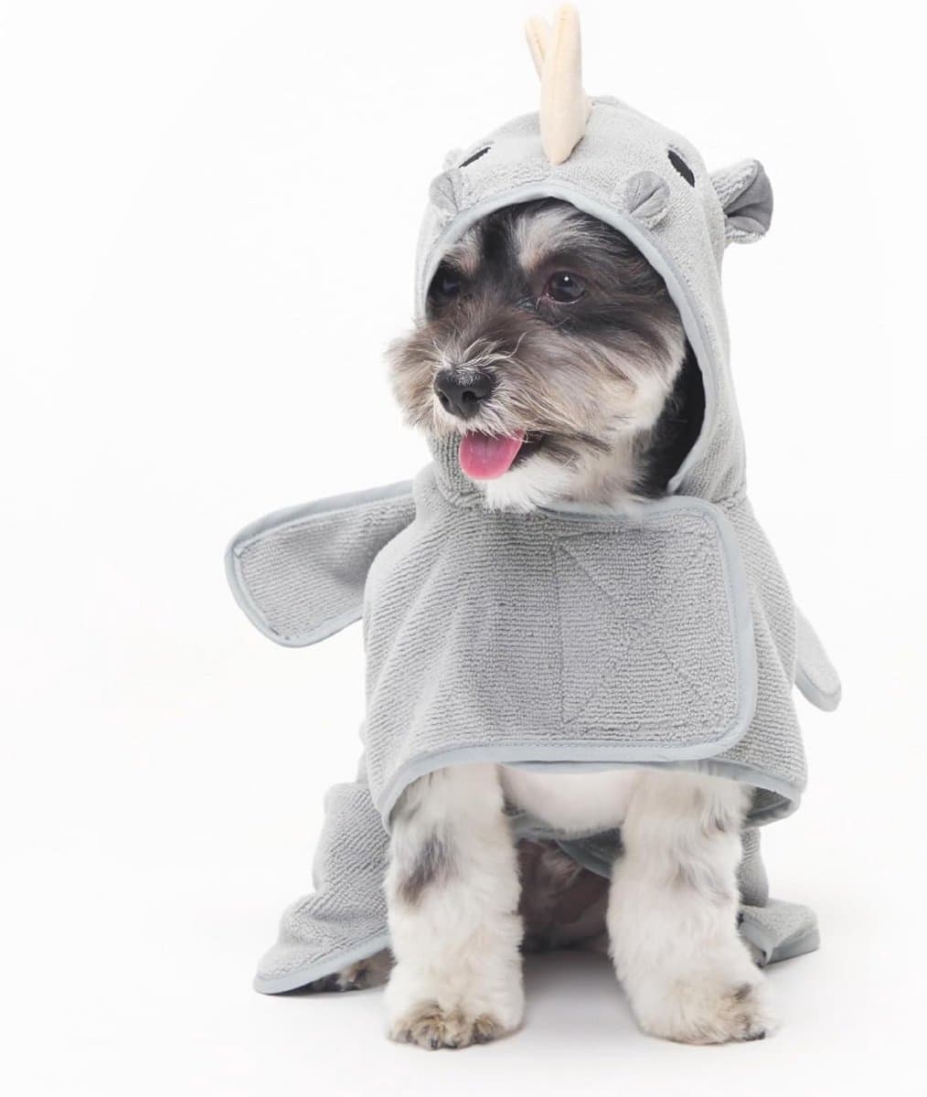 Hondenbadjas-handdoek voor Dieren - Lichtgewicht, Sneldrogend en Schattig Design (Maat S)
