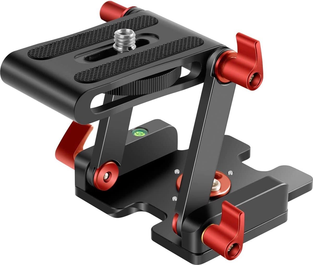 Verbeterde Z Flex Kantelkop - Met 4 Verstel-/Fixeerknoppen, Snelkoppelingsplaat en Waterpas - Voor Statief/DSLR Camera's, Camcorders - Draagvermogen tot 6.6 Pond - X01NSK129