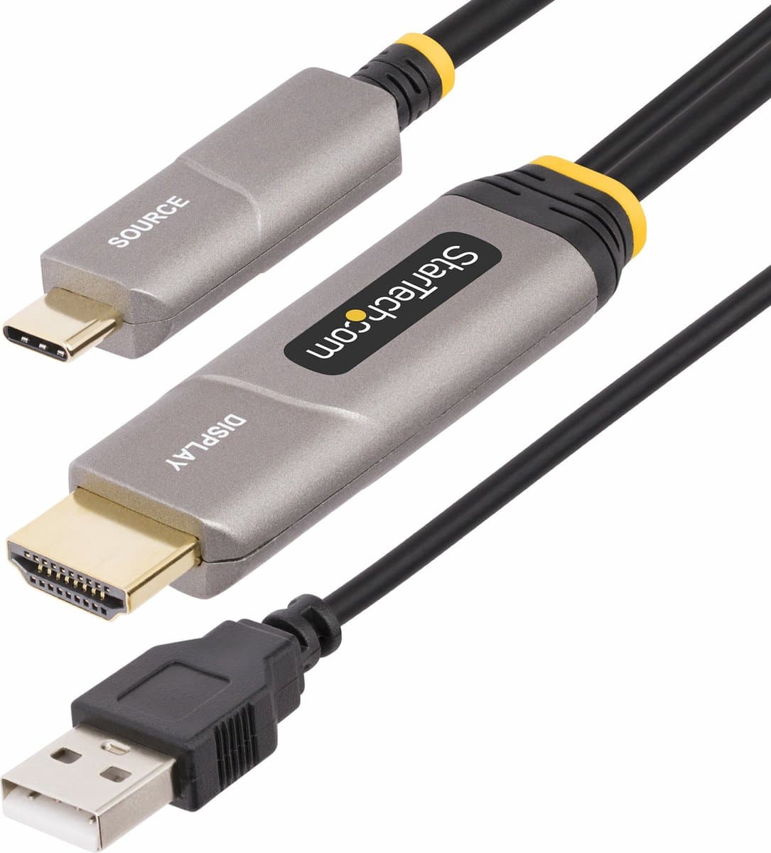 StarTech.com 15,2m USB-C naar HDMI 2.0 Actieve Optische Kabel (AOC), OM3 Multi-mode, 4K 60Hz, CL3 Rated, HDR10, HDCP1.4/2.2, Unidirectionele USB Type-C naar HDMI Adapterkabel