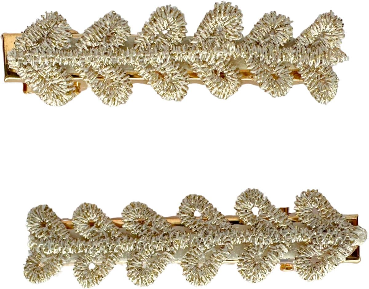 Haarspeldjes met bloemen - Sparkle hearts
