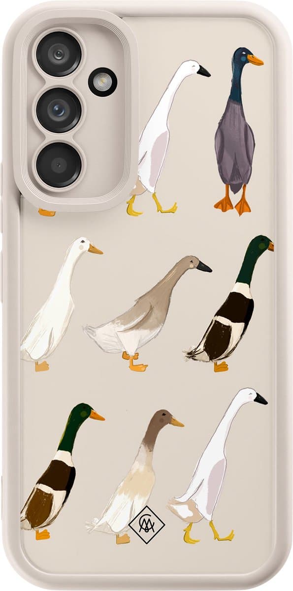 Casimoda® hoesje - Geschikt voor Samsung Galaxy A34 - Duck Life - Zwart TPU Backcover - Geen opdruk - Bruin/beige