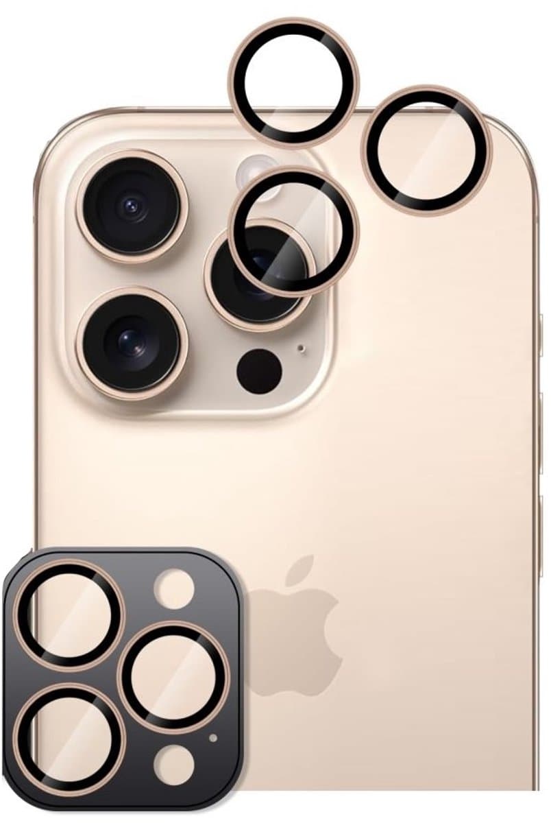 Hofi Camring Pro+ Camerahoesje Iphone 16 Pro / 16 Pro Max Desert Titanium