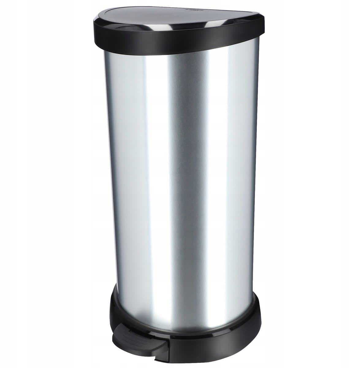 Curver Decobin - Prullenbak - 40 liter - Zilver Metallic