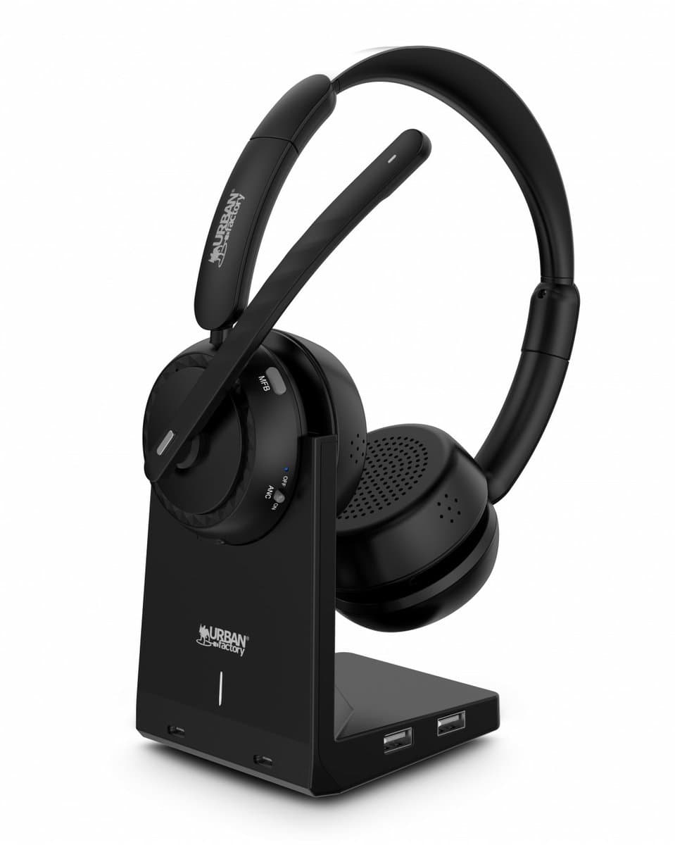 Headset met Bluetooth en microfoon Urban Factory HBV70UF Zwart