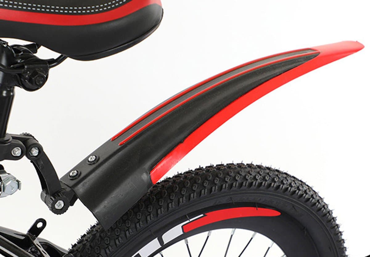 Spatbord Mountainbike Verstelbaar -universeel Spatborden Voor En Achter 24 - 26 Inch Grijs-zwart