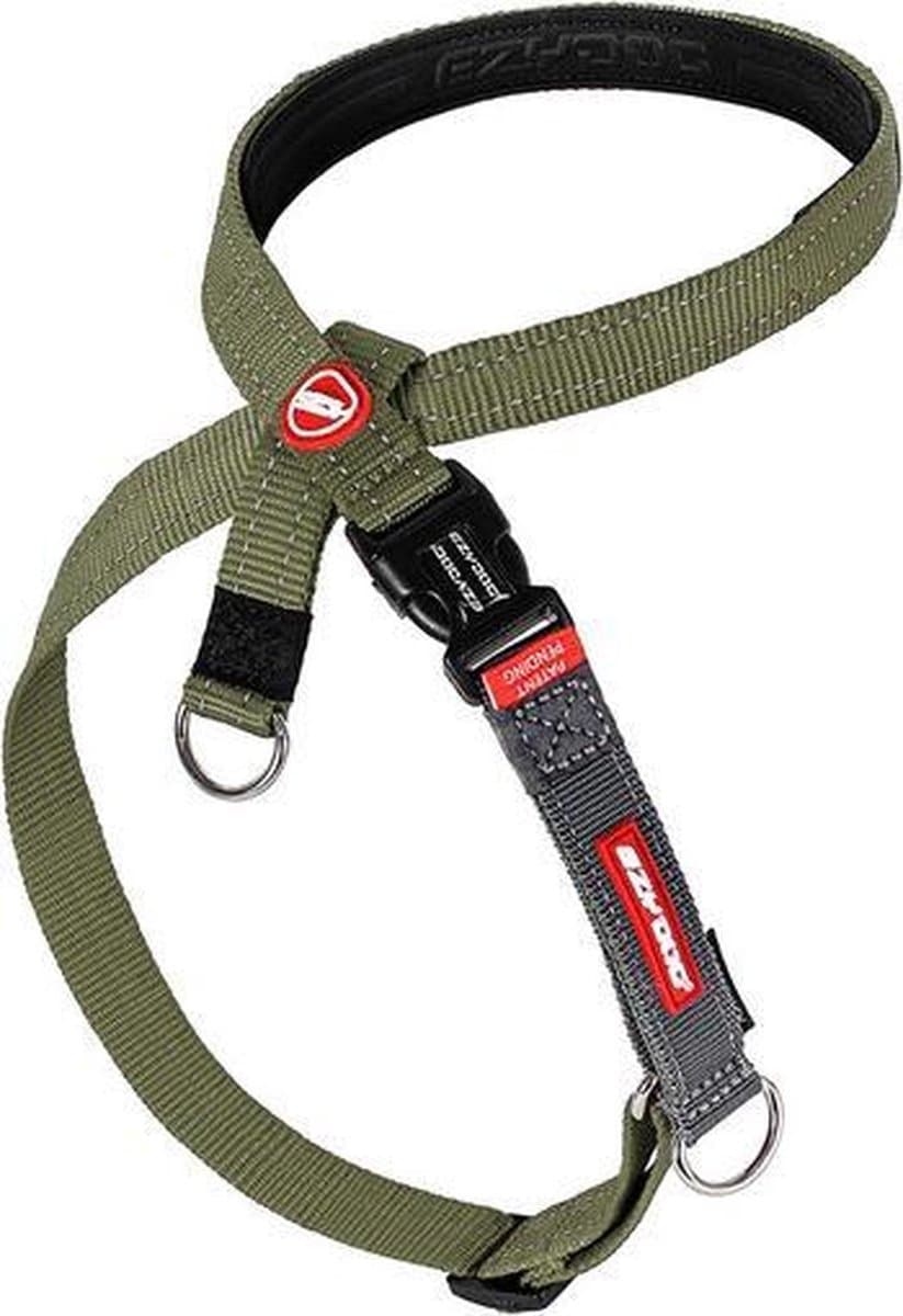EzyDog Crosscheck Honden Tuigje - Harnas voor Honden - S - Khaki Groen