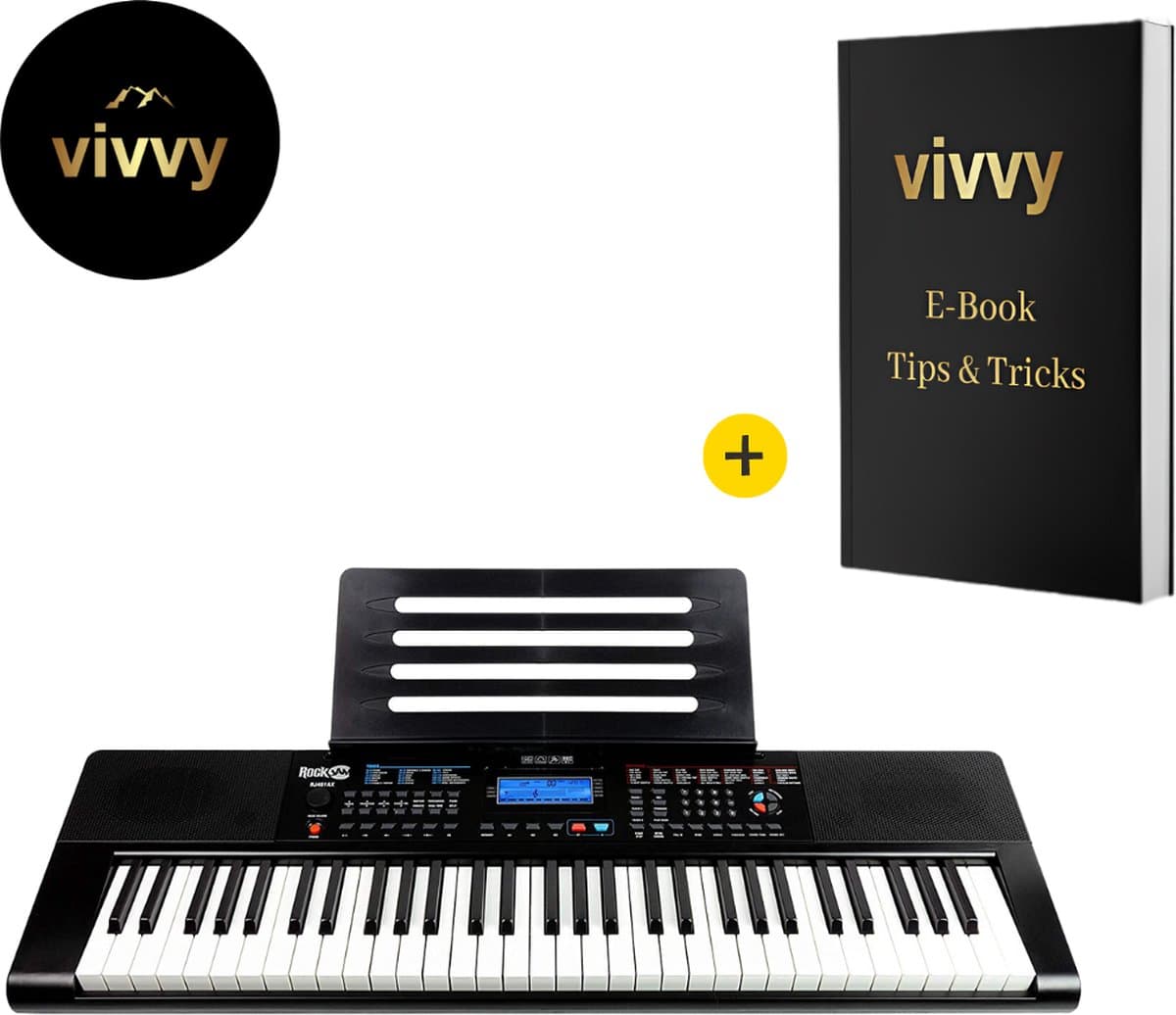 Kinderpiano Met 54 Toetsen - Kinder Keyboard Met Ingebouwde Speaker - SpeelgoedPiano Met Alexa Integratie - Het Perfecte Cadeau - Incl. Muziekblad Houder & App