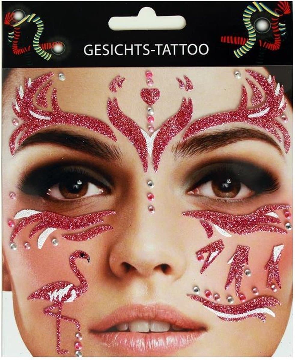 Gezicht sticker Flamingo