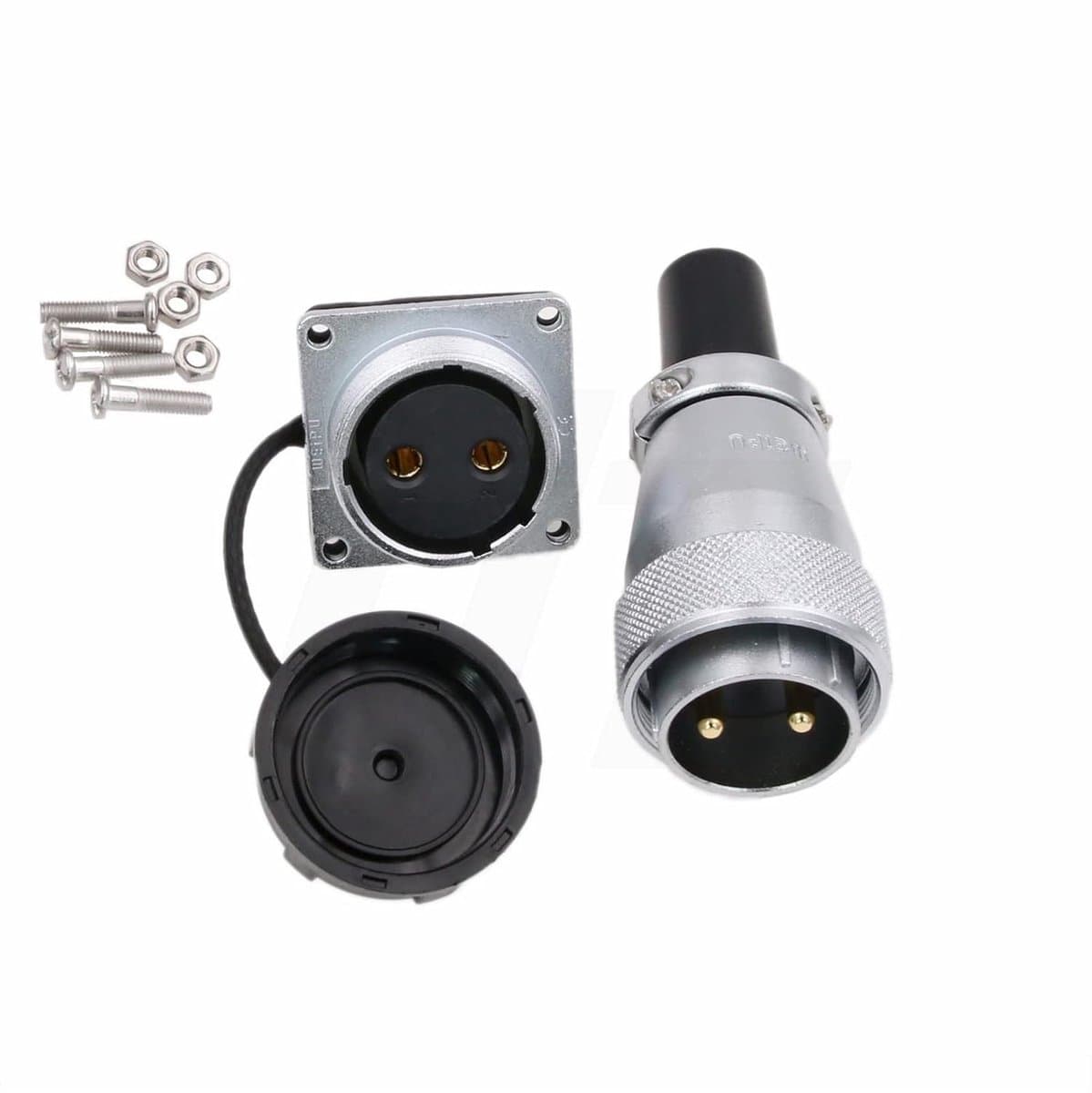 HangTon WS28 2 Pin Aviation Circular Metal Connector 50A Dustproof High-Performance Industrial Energy AC Solar - ShopVlot