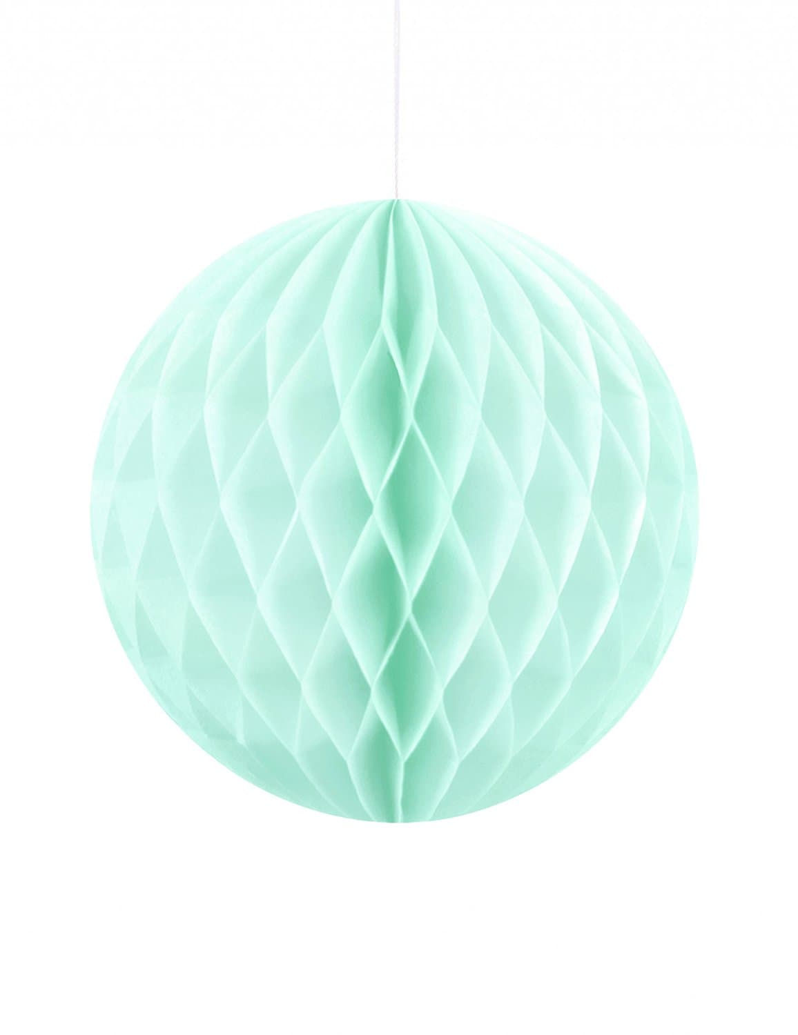 PARTYDECO - Kleine honingraat papieren bal mint 10 cm om op te hangen