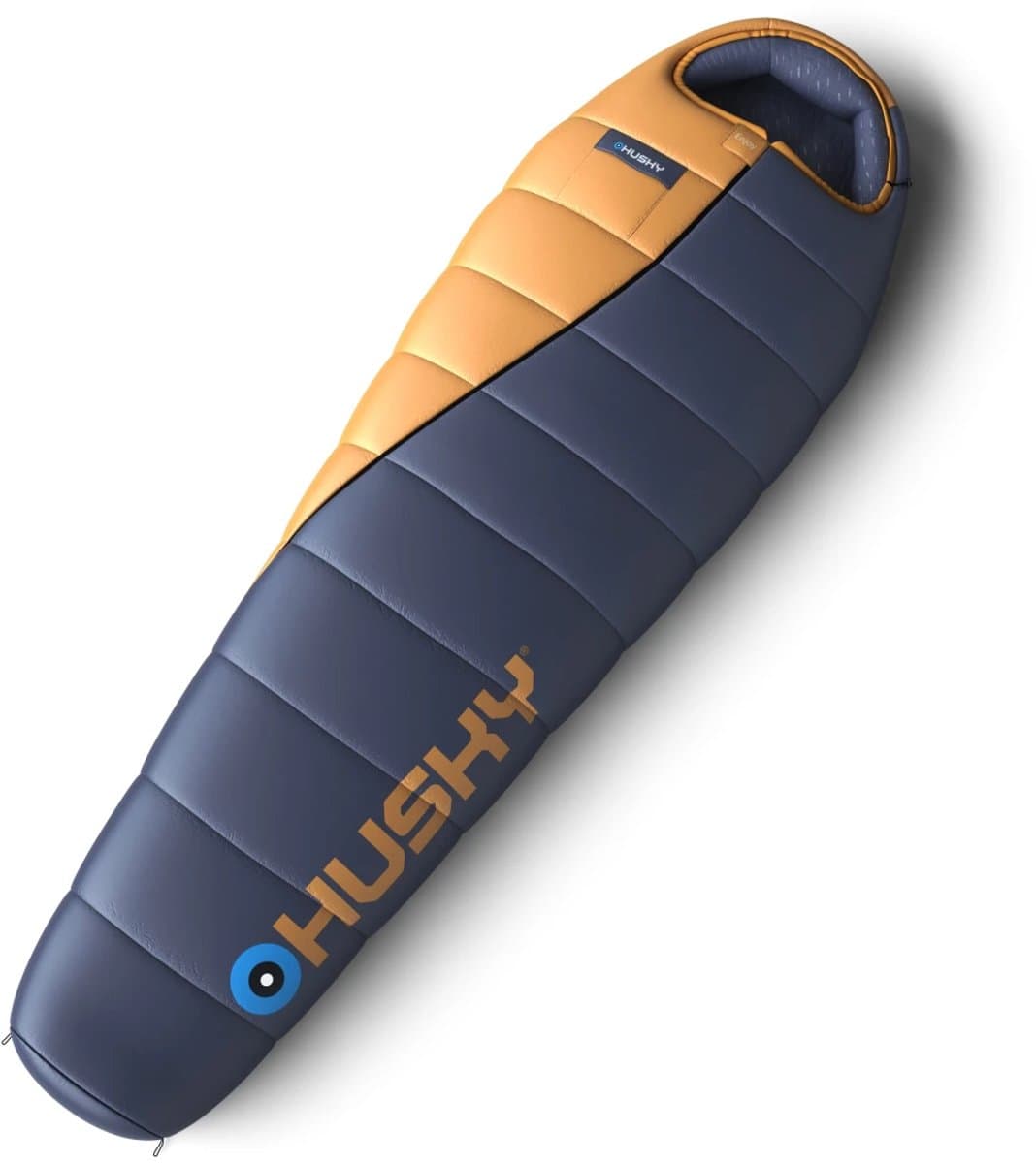 Husky mummyslaapzak Enjoy Long 2024 -25°C - 230 cm - Blauw met Oranje