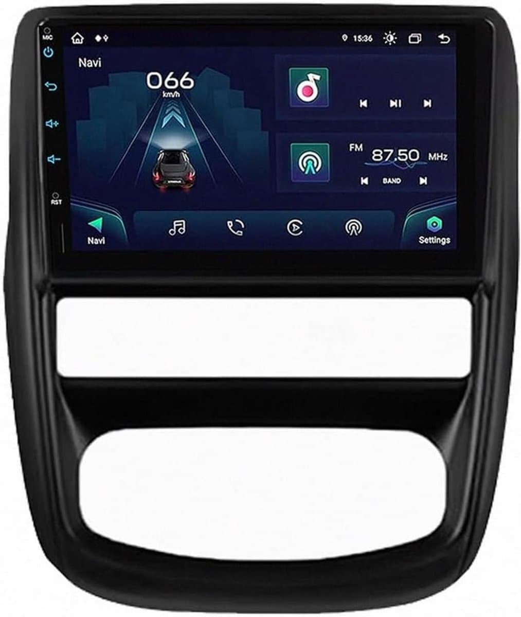 Autoradio Navigatiesysteem - Auto Multimedia - Navigeren en Entertainment - Wereldkaartupdates Wifi - 2GB RAM 32GB ROM - Zwart