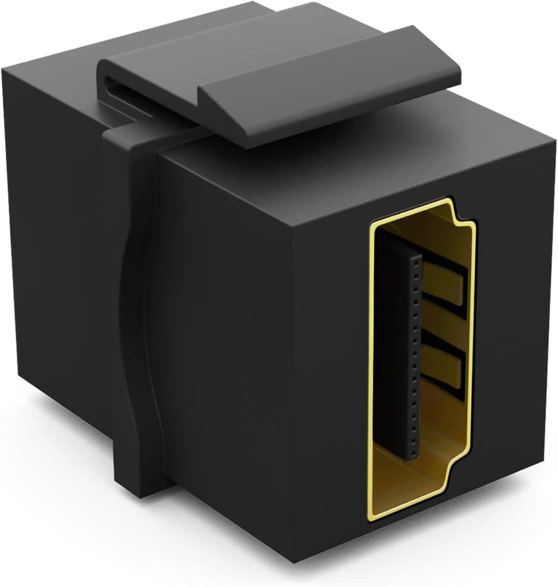 Keystone Module - HDMI Socket - Multimedia Aansluiting - Plug en Play - 3x2x1.5 cm - Zwart
