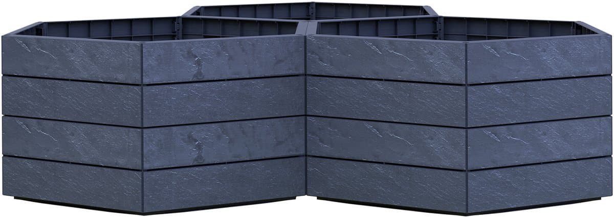 GARANTIA ERGO VARIO 1 verhoogd tuinbed Stone, incl. FLORA waterbesparingssysteem