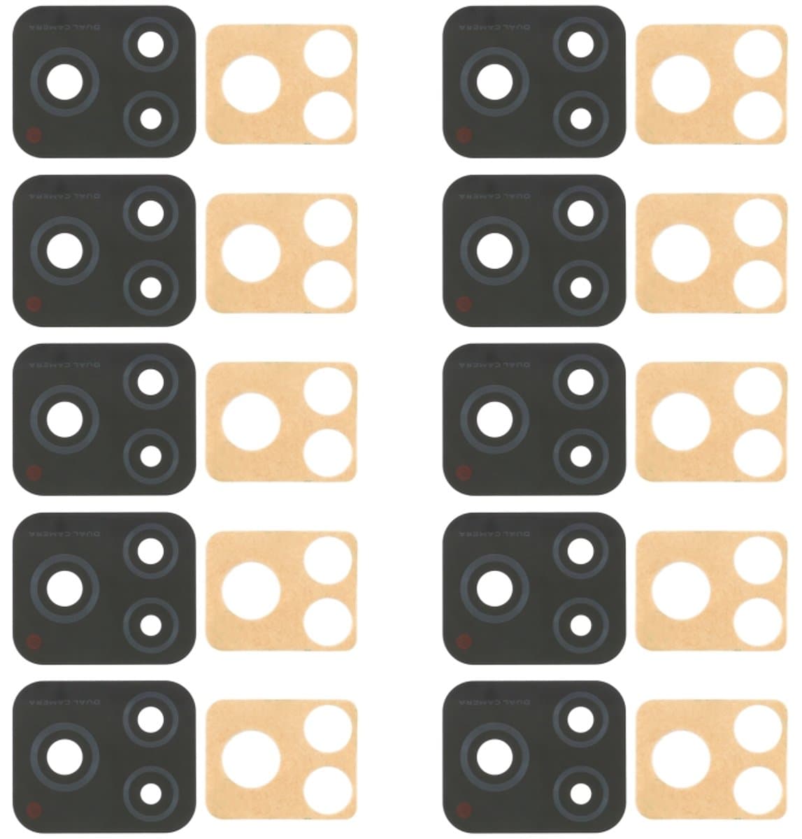 10 STUKS Back Camera Lens voor Vivo Y31s 5G V2054A