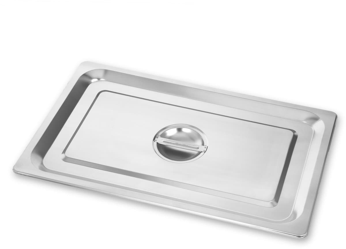 VERTES GN-deksel 1/1 Gastronorm (roestvrij staal, hygiënisch, roestvrij, krasbestendig, temperatuurbestendig van -40° tot +300°C, met handgreep, voor bain-marie en veelzijdig gebruik in de horeca)