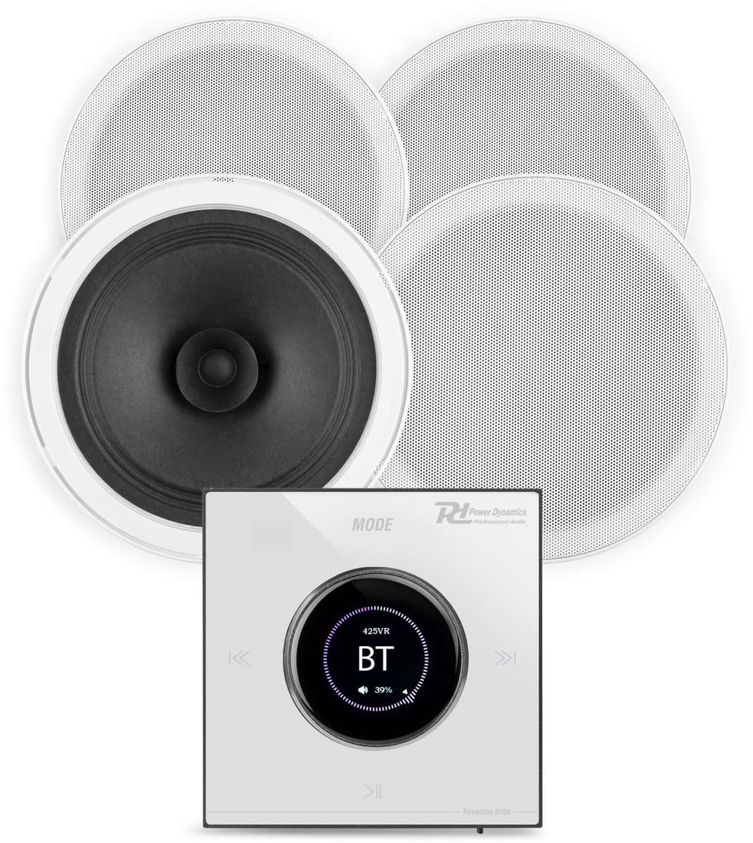 Power Dynamics badkamer speakers inbouw set - Speakers voor badkamer met Bluetooth B100W versterker
