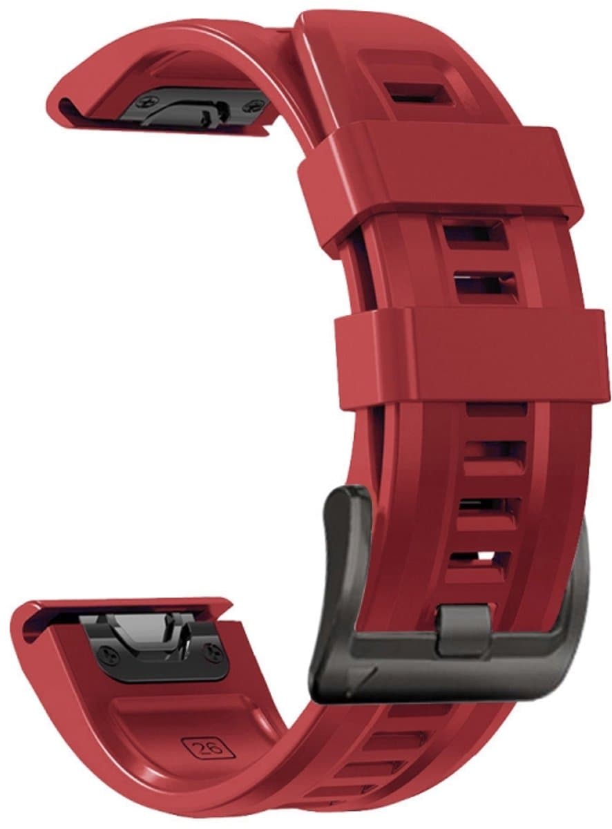 Voor Garmin-aanpak S62 22mm Siliconen Sport Pure Kleurenband (rood)