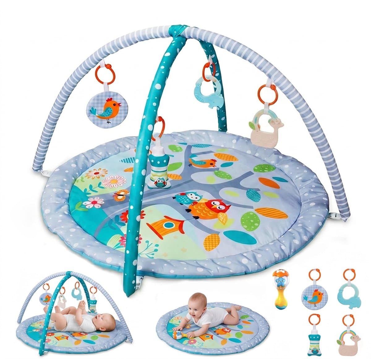 Sweet Sprout Babygym - Blauw rond model gebruik zoekwoord: Babyshower