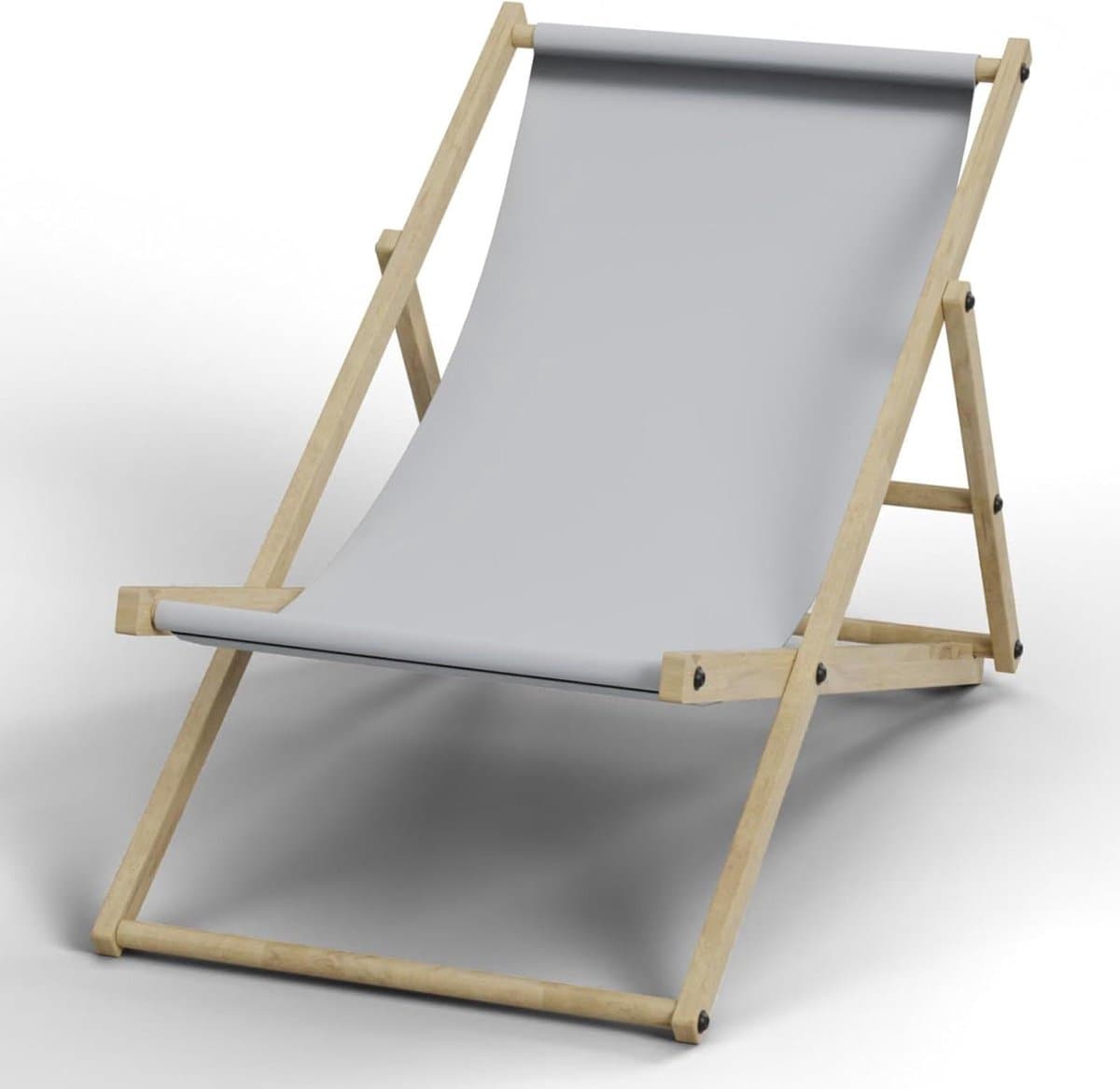 Inklapbare ligstoel - Tuinstoel lounge stoel - Ontspannen in de tuin - 3 instelbare posities - 120 kg draagvermogen - Beige
