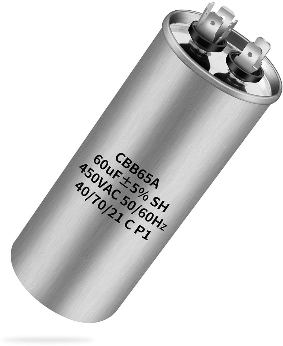 Dailygoods- Condensator 60µF 450V - Aanloopcondensator - Compressor - Airconditioner - Ronde Condensator - Cilindrisch ontwerp - Startcondensator