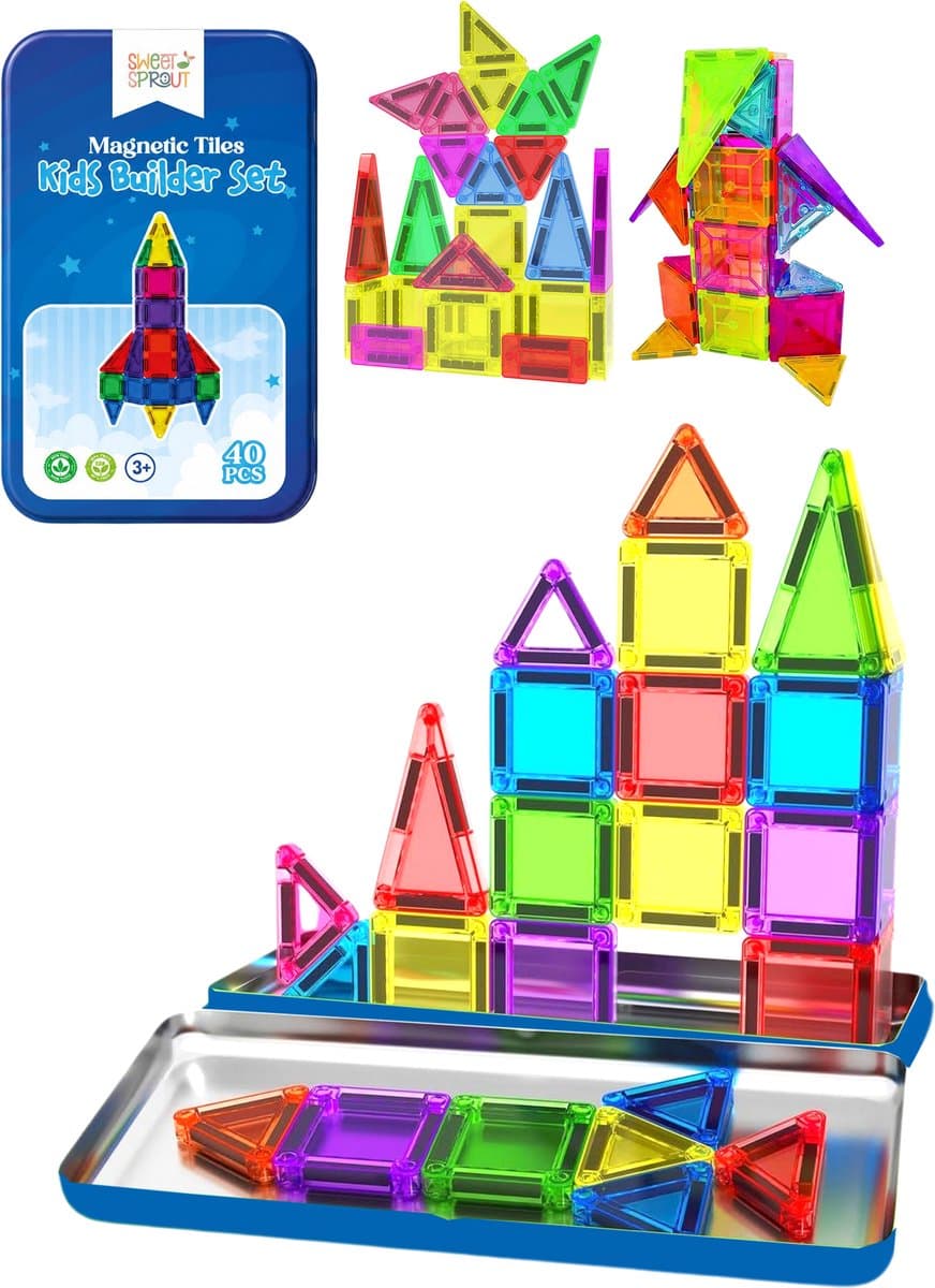 Sweet Sprout Magnetic tiles Mini - 40 stuks -