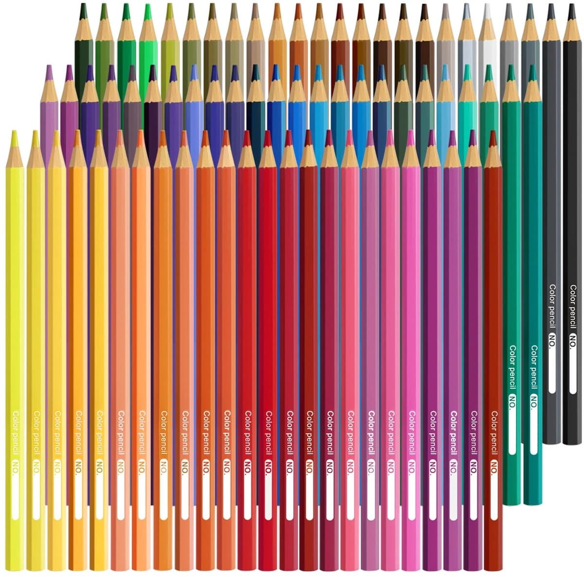 Elzusha - 72 Kleurpotloden Set voor Kinderen en Volwassenen