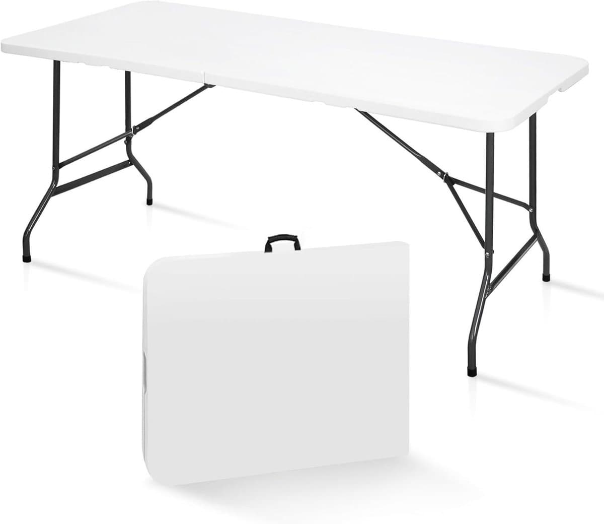 Opvouwbare Picknicktafel - Klaptafel Buffet Tafel - Feestjes Kamperen Buiten - Robuust Kunststof HDPE