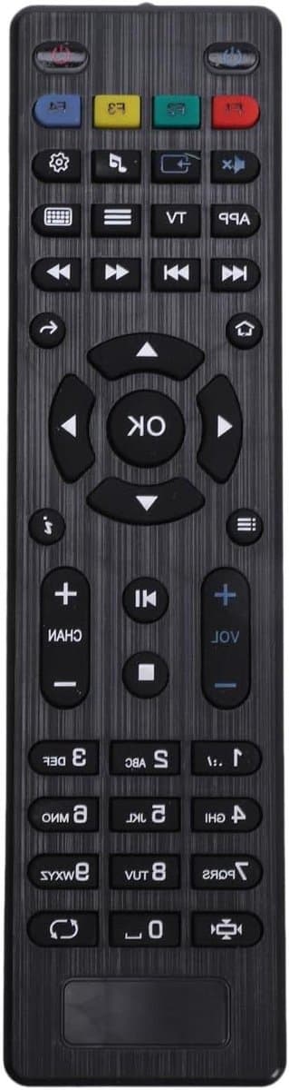 TV Box Afstandsbediening - Afstandsbediening Controller - TV Box Bediening - Geen Programmering Nodig - 17.5x4.4x2cm - Zwart