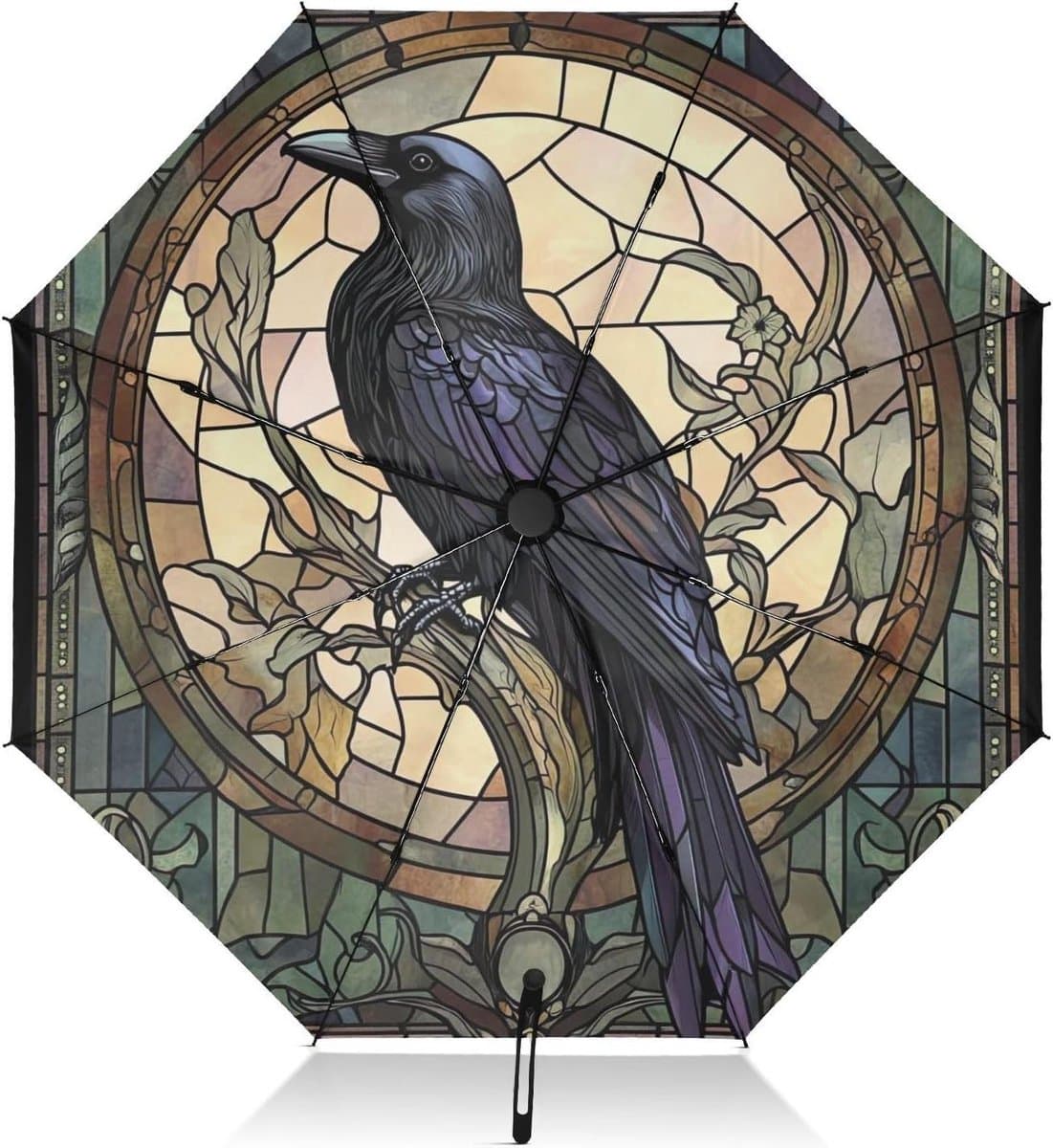 Reisparaplu Compact - Opvouwbare Paraplu - Bescherming tegen Weer - Winddicht Ontwerp - 102 cm Diameter - Zwart