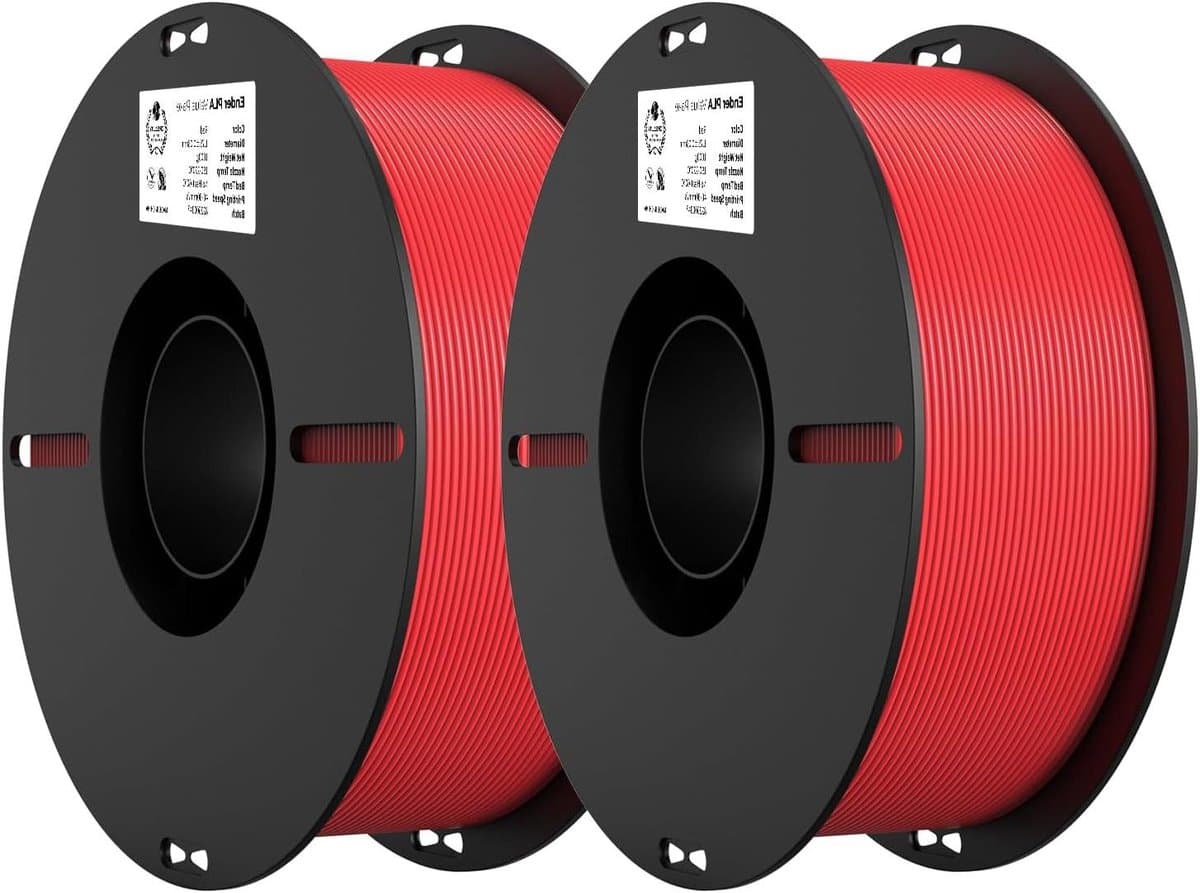 3D Printer Filament - PLA Spoelen - Objecten Printen - Maatnauwkeurigheid +/- 002mm - 2x 1kg - Rood