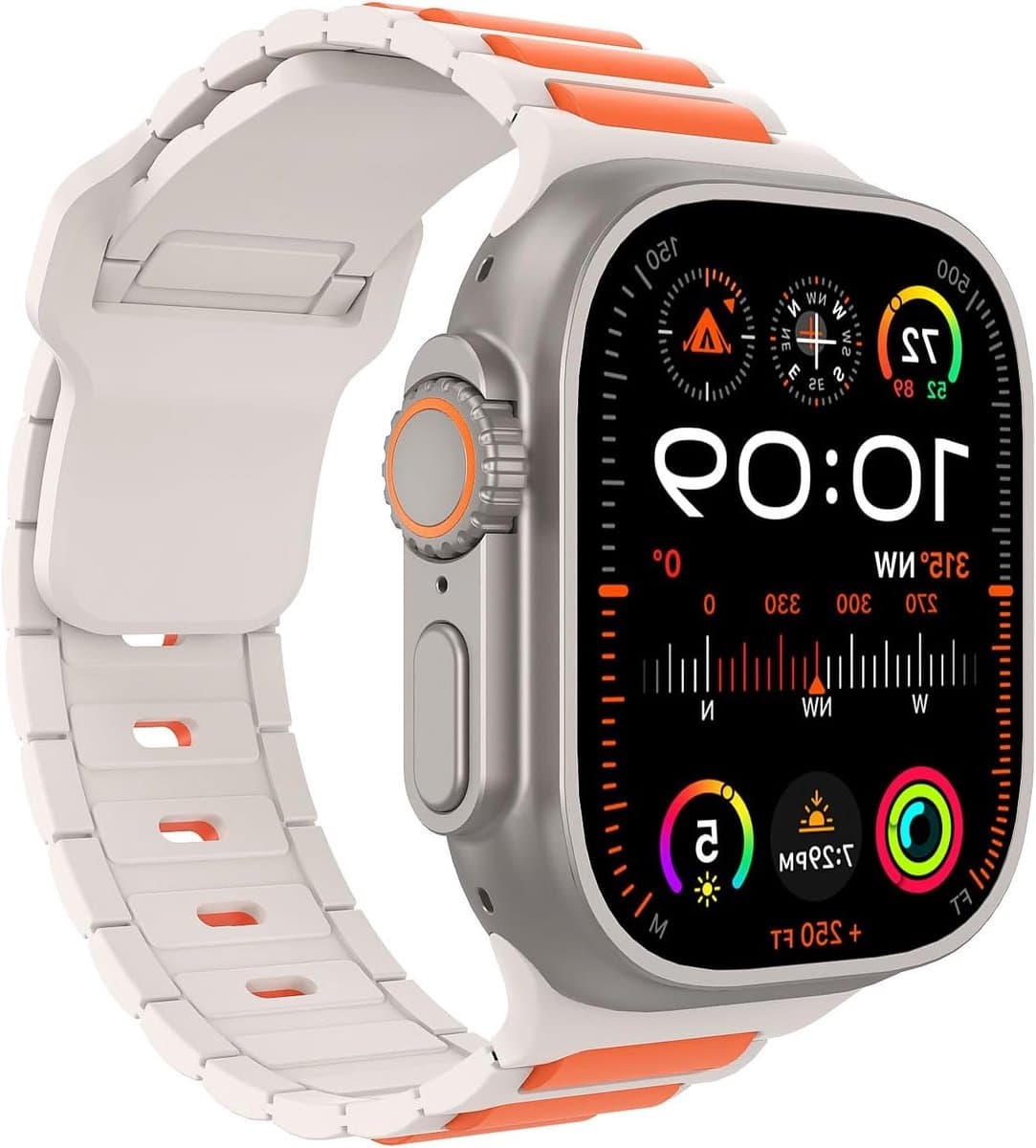 Zachte silicone sportband voor Apple Watch Ultra 2, SE en Series 1-10 - Comfortabel en duurzaam voor dagelijks gebruik