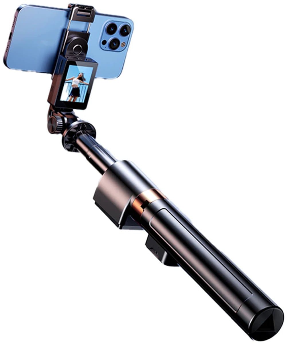 Xcruiser FlowTrack Smart Tracking Statief voor Smartphone - Auto Follow - 360° Draaibaar - met Mirroring Functie Met afneembaar LCD-scherm voor live schermweergave en eenvoudige framing tijdens het opnemen.
