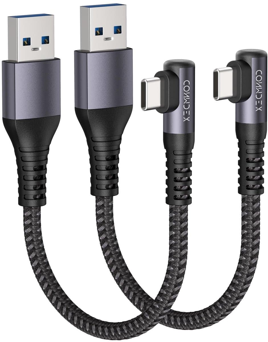 USB naar USB C Kabel 20CM - 10Gbps Gegevensoverdracht, Type C Snelladen voor Android en iPhone 15 Pro Max, 2-Pack