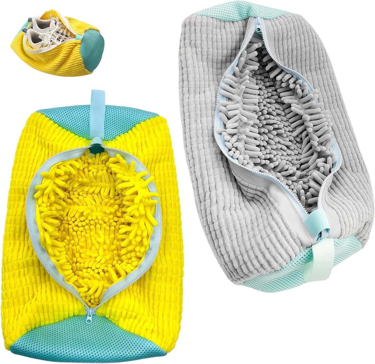 Herbruikbare Sneaker Waszak voor de Wasmachine, 2 Delen, Geschikt voor Sneakers en Sportschoenen, Mesh Ontwerp