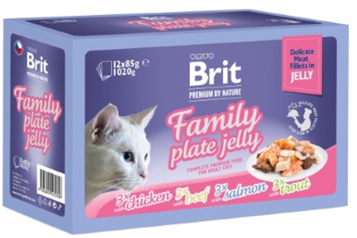 BP Cat Pouches - Fillets in Jelly Family Plate 12 x 85 g