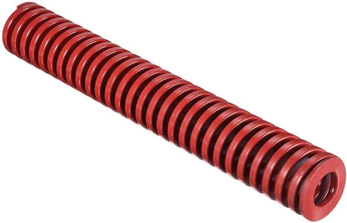 Compressieveer - Spiraalveer Stempelveer - 3D Printer Bed - Rechthoekig Gesloten Ontwerp - 30mm x 200mm - Rood