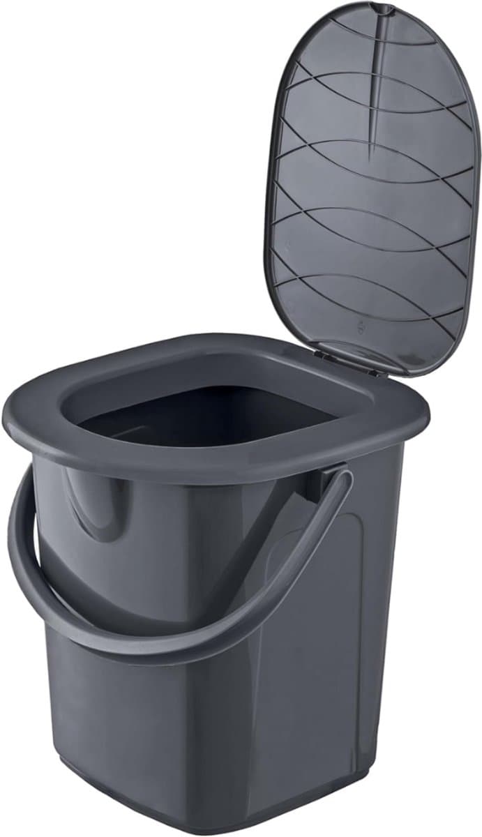 REN® Toiletemmer Met Deksel - Toiletemmer - Emmer Met Deksel 5 Liter - Nachtemmer - Nachtemmer Met Deksel - 38cmx 35cmx 37cm ; 1,2 kg