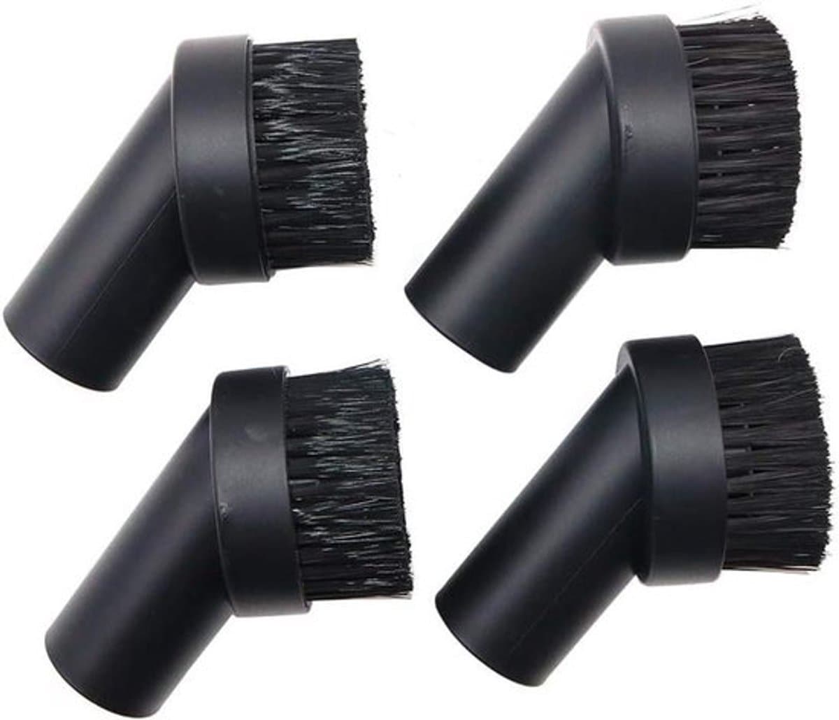 Zachte Stofzuiger Borstel Set - 4 Stuks - Ronde Borstels - Schoonmaak Tool - Afstoffen Borstel - PP - 32 mm