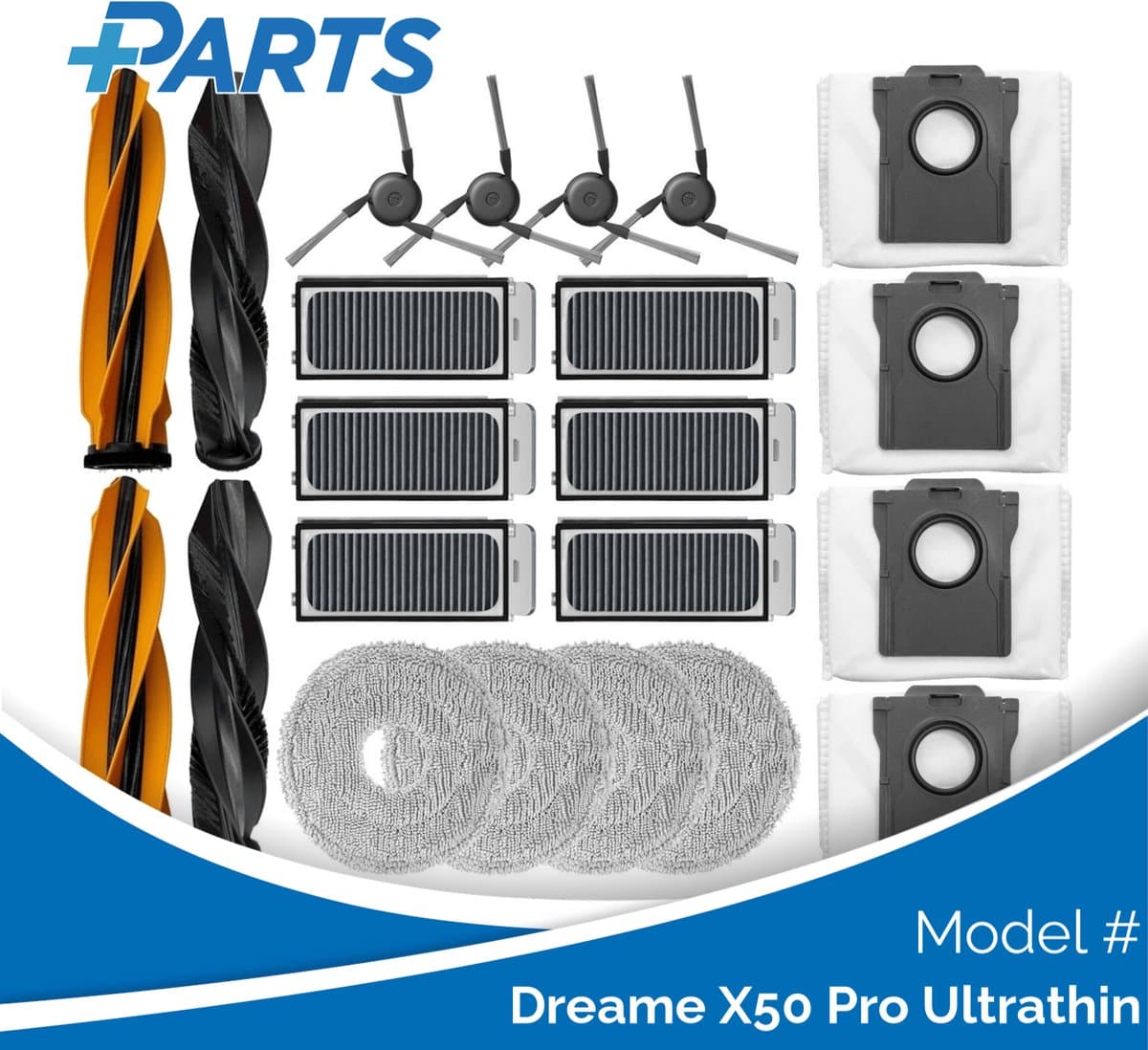 Dreame X50 Pro Ultrathin Onderhoudsset (Plus.Parts® alternatief voor RAK59)