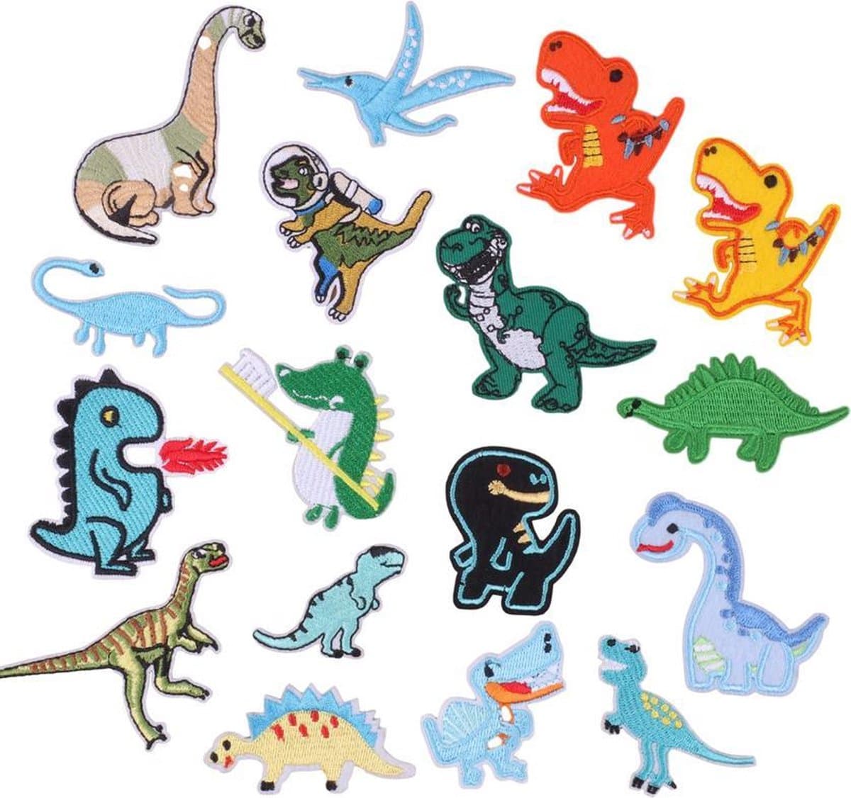 Cute Animals Series Schattige dinosaurus - 17-delige strijk applicatie set