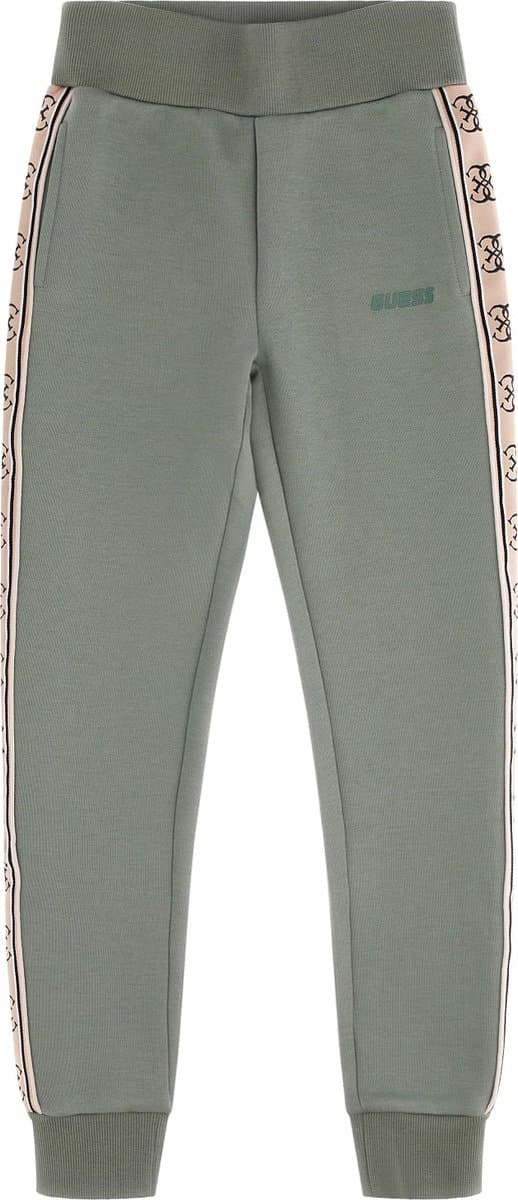 Guess Girls Logo Tape Joggingbroek Groen - Maat 140