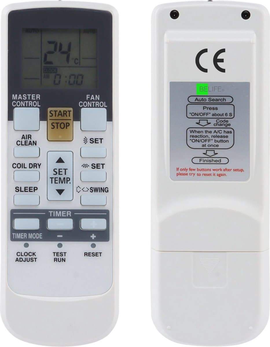 Universele Fujitsu airco afstandsbediening - Werkt direct
